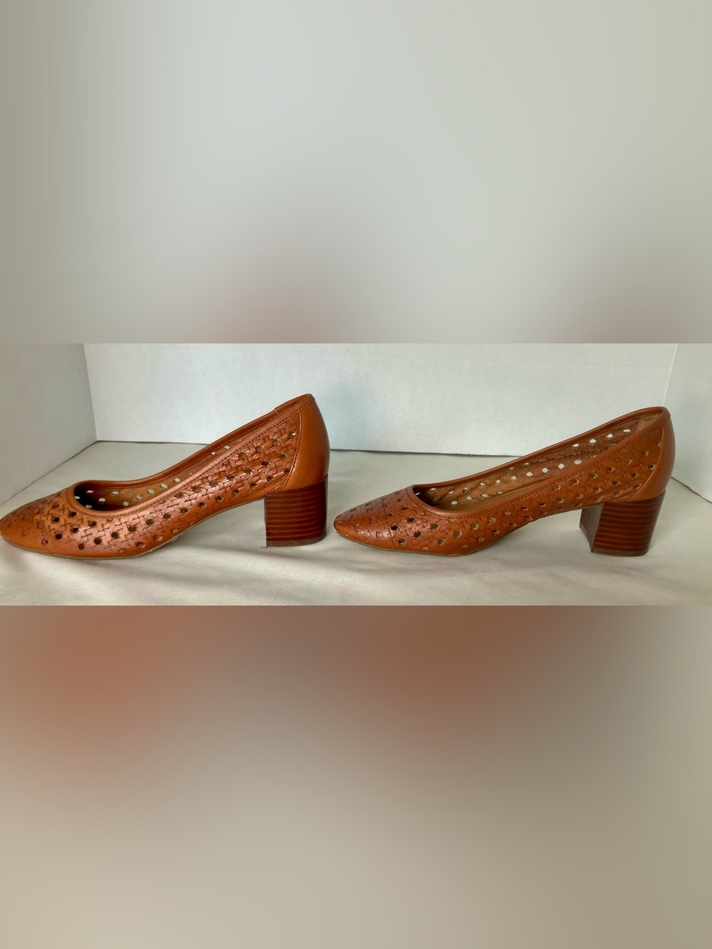 Patricia Nash Allegra Pump Woven Leather Slip-On Block Heel Size 6.5M - Picture 10 of 16